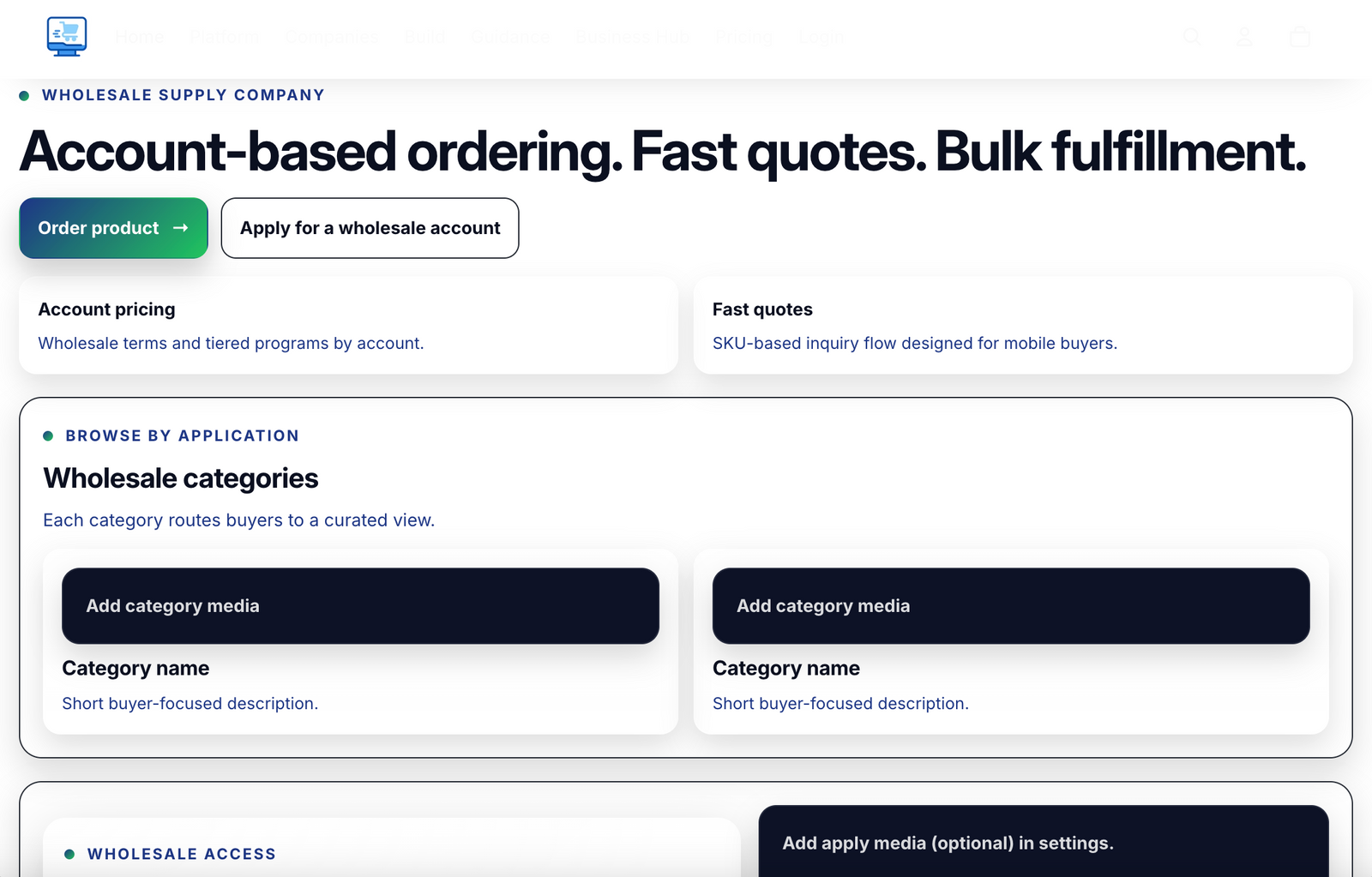 Wholesale theme preview