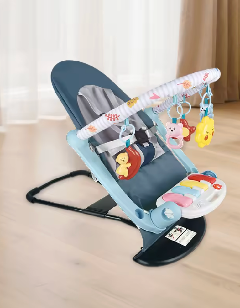 2-in-1 Baby Bouncer Piano Gym Portable